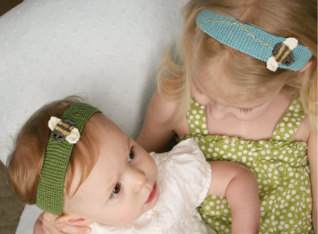 Birds and Bees Knitting Pattern - Bird-on-a-Branch & Bumblebee Headbands -TWO PATTERNS!