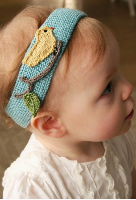 Birds and Bees Knitting Pattern - Bird-on-a-Branch & Bumblebee Headbands -TWO PATTERNS!