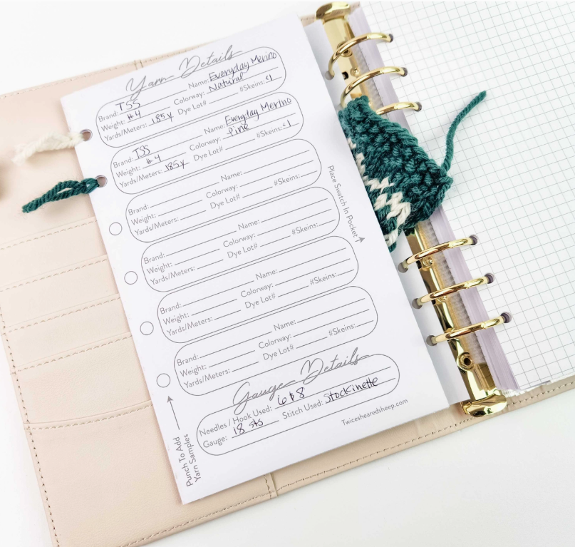 Chubby Sheep Project Journal Planner For Knitters & Crocheters by Twice Sheared Sheep!