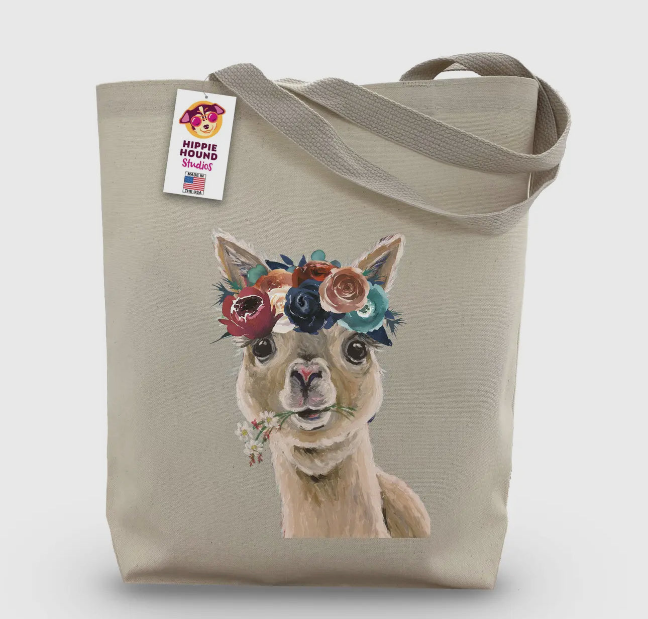 Dark Boho Alpaca Tote Bag — “Holly”