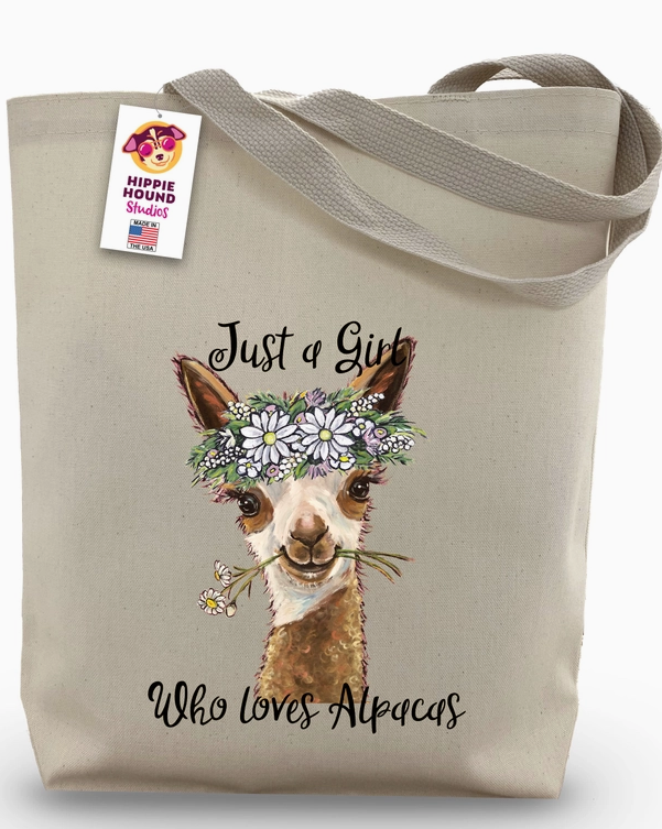 Just a Girl Who Loves Alpacas Tote Bag
