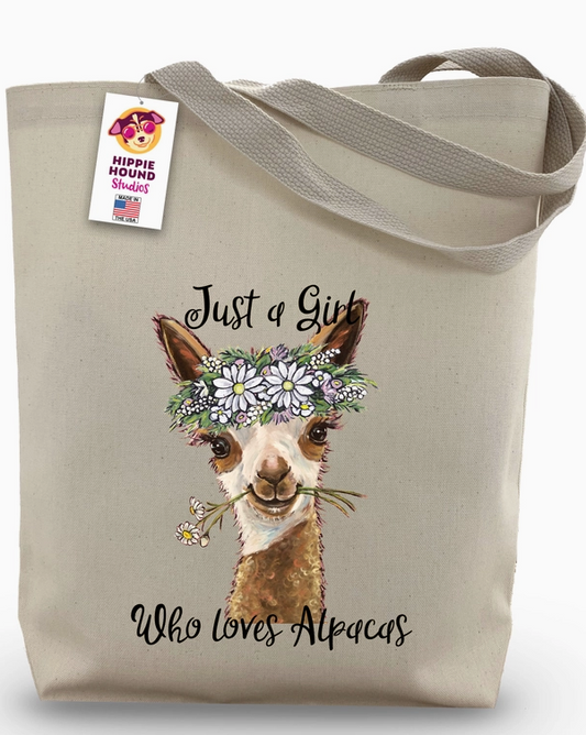 Just a Girl Who Loves Alpacas Tote Bag
