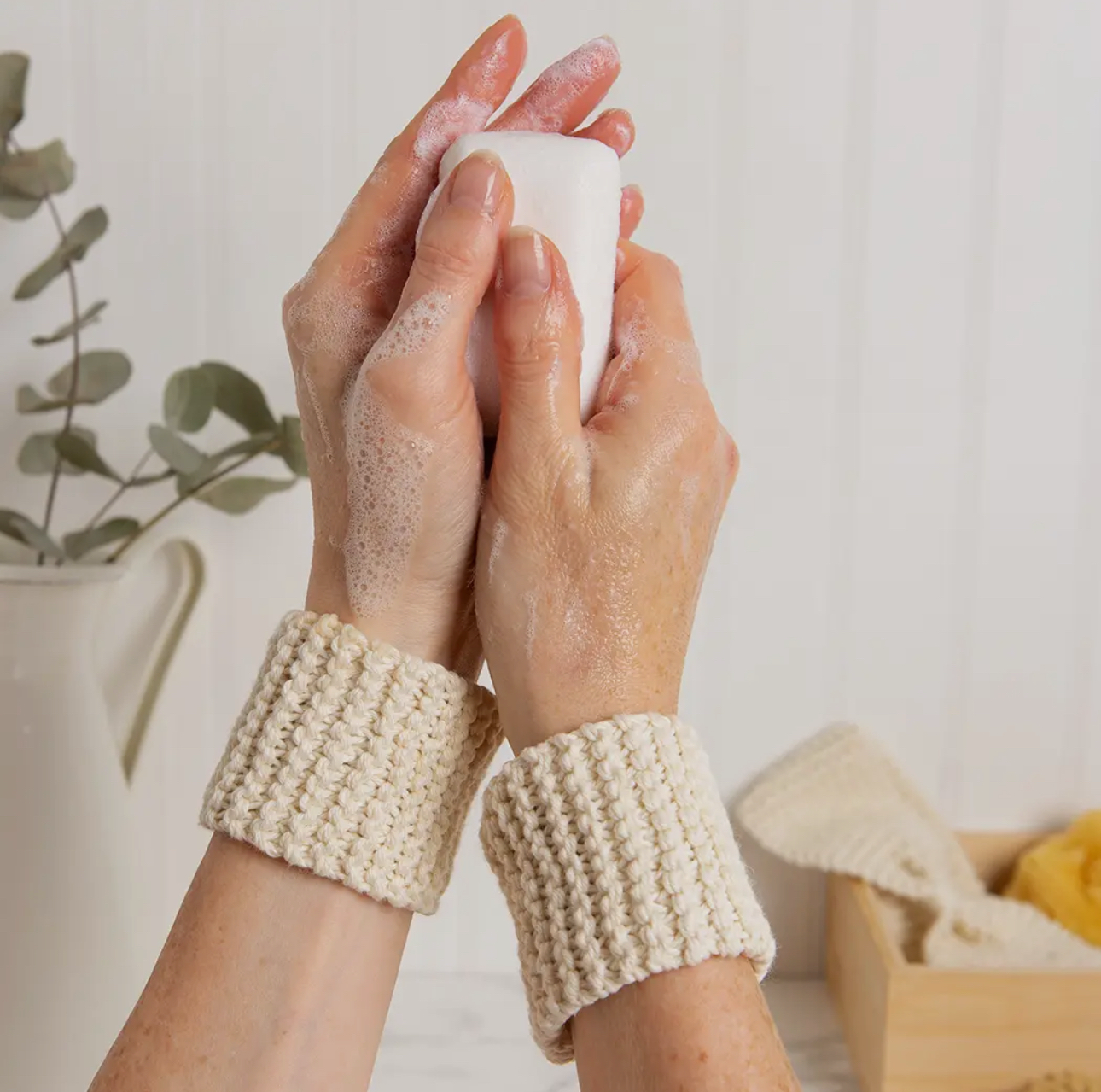 Spa Headband and Wristbands Beginner Knitting Kit