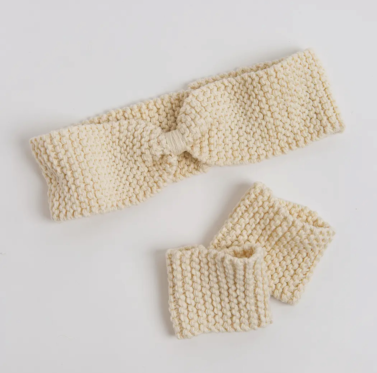 Spa Headband and Wristbands Beginner Knitting Kit