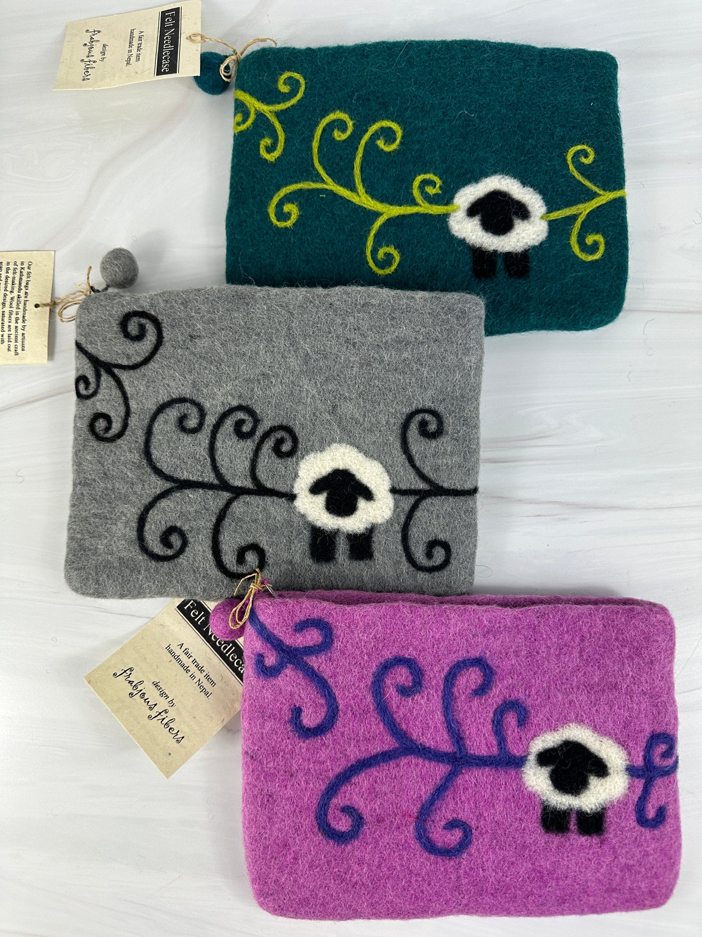 Sheep with Swirls Notions Pouch