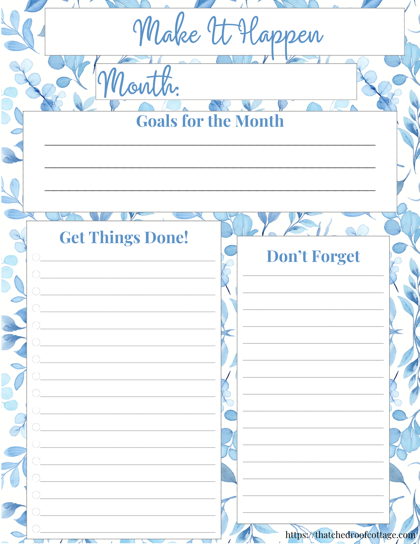 Focus & Flourish: Printable Floral Productivity Kit for Inspired Planning - Instant Download