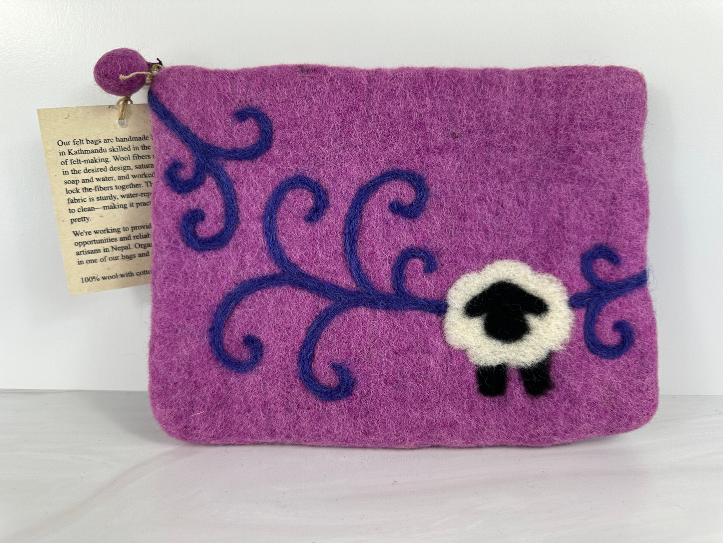 Sheep with Swirls Notions Pouch