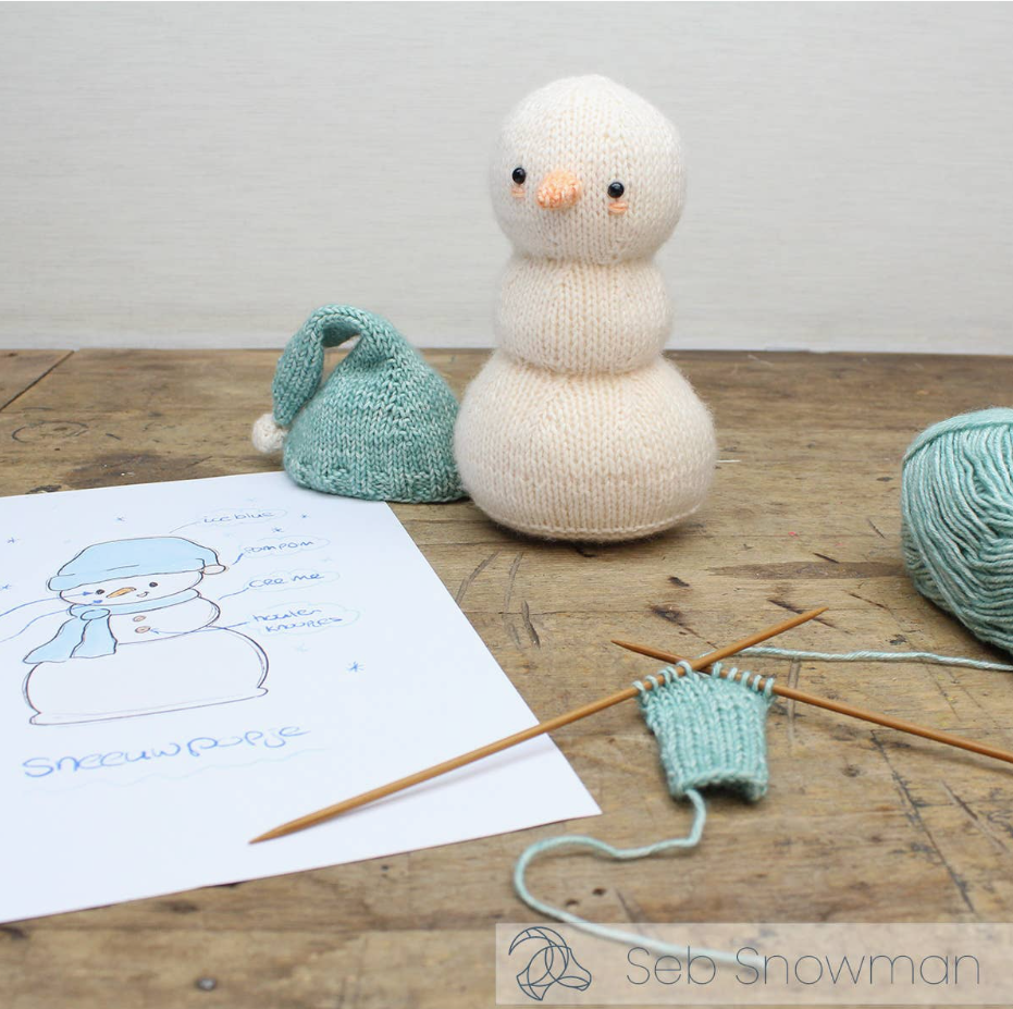 Seb Snowman - Knitting Kit by Hardicraft