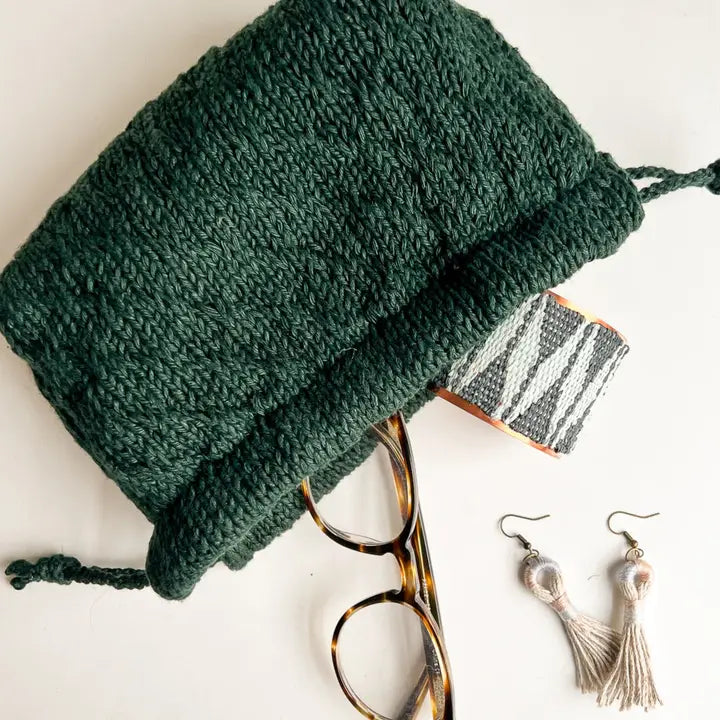 Trellis Knit Drawstring Bag Kit by Flax & Twine