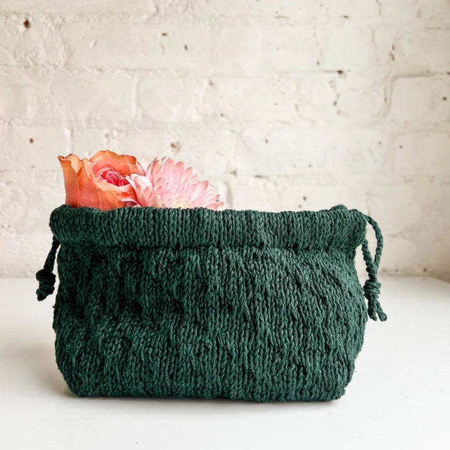 Trellis Knit Drawstring Bag Kit by Flax & Twine
