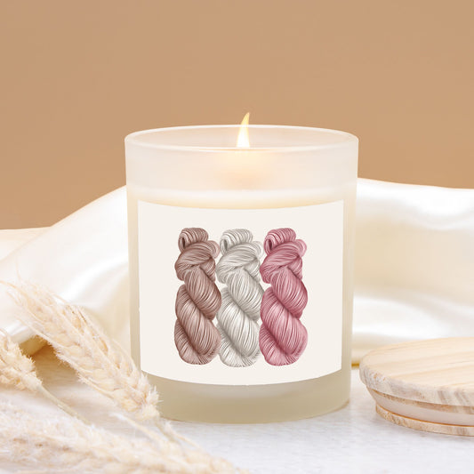 Yarnlight - Frosted Glass Candle (Hand Poured 11 oz)