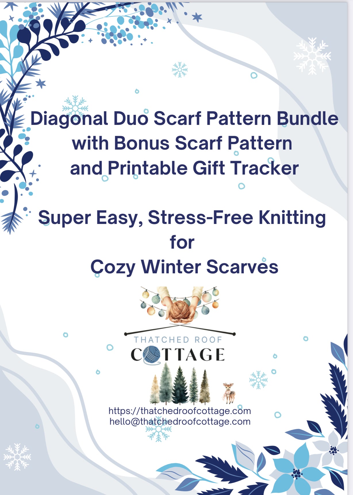 Cozy Knits Scarf Bundle - Perfect for Beginners: 3 Easy Patterns + Gift Tracker for Quick Projects!