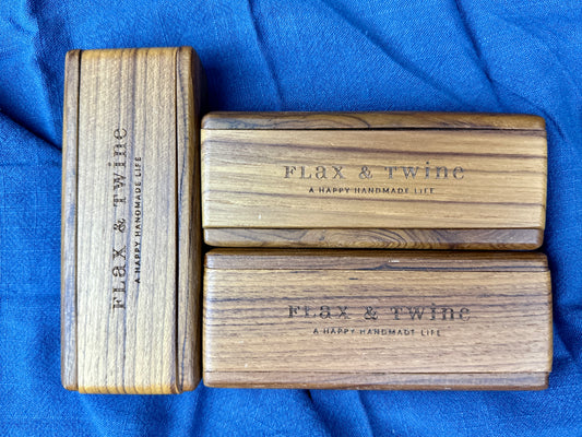 Teak Notions Box by Flax & Twine