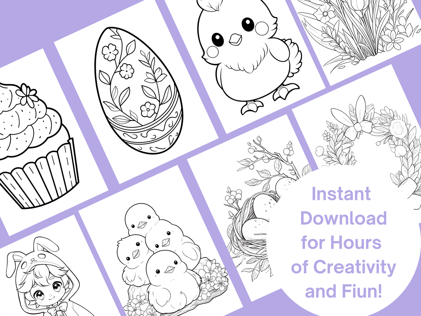 Easter Coloring Pages - Coloring & Crafting Together – Easter Edition - 25 Coloring Pages - Instant Download